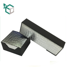 Elegante cuadrado pequeño de plata Sellado de papel especial Jade Bangle Tapa y caja de regalo de base